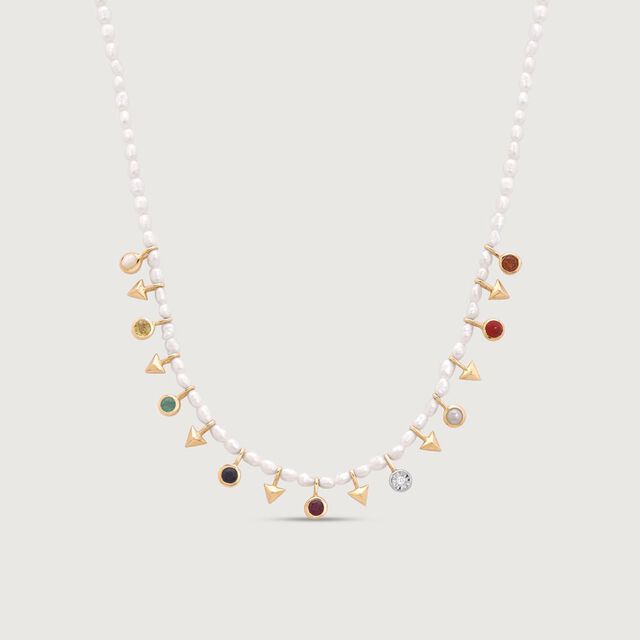 Navratna Charm Diamond Necklace,,hi-res image number null