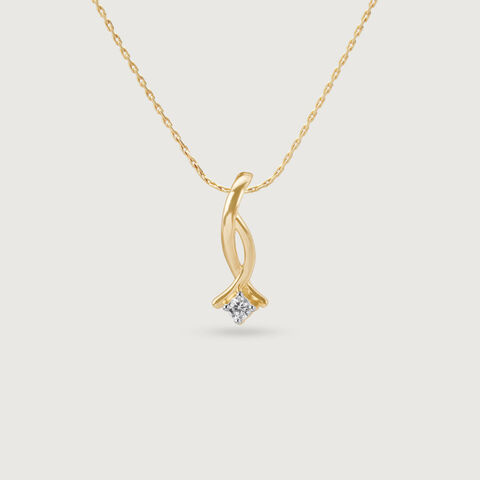 Twisty Gleam Diamond Pendant