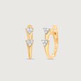 Playful Geometry Diamond Hoop Earrings,,hi-res view 4