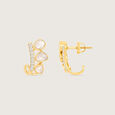 Lustrous Vine Polki Diamond Hoop Earrings,,hi-res view 5