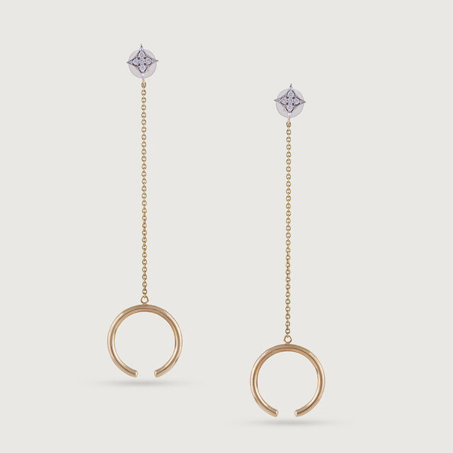 Dazzling Star Gold & Diamond Drop Earrings,,hi-res image number null