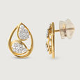 Bonded Forever Gold & Diamond Stud Earrings,,hi-res view 4