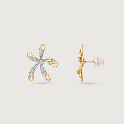 Enchanted Bloom Diamond Stud Earrings