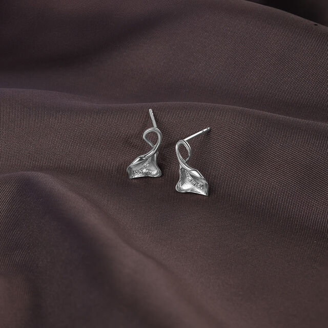 Radiant Clustre Silver Stud Earrings,,hi-res image number null