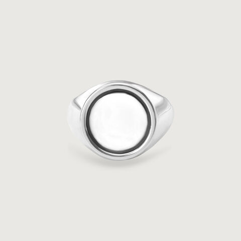 Pebble Texture Silver Ring