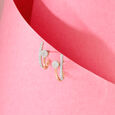 Glam Curve Diamond Hoop Earrings,,hi-res view 1