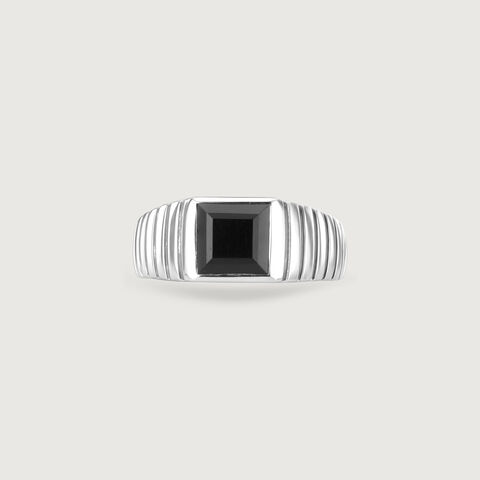 Ridge Frame Silver Ring