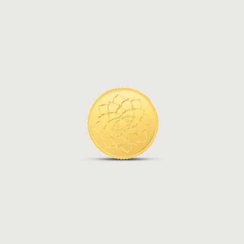 10 gm 24 Karat Lotus Gold Coin (9999 Purity)