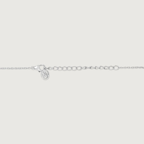 Fluid Teardrop Silver Necklace