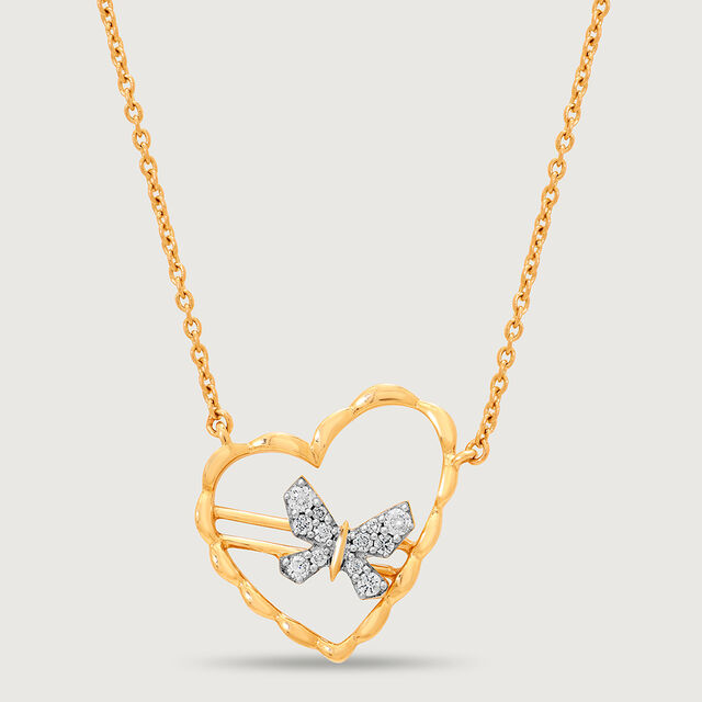 Winged Melody 14KT Gold & Diamond Necklace,,hi-res image number null