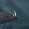 Modern Halo Silver Ring,,hi-res view 1