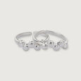 Brilliant Beacon Silver Toe Ring for Women,,hi-res view 3