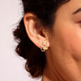 Daisy Magic Gold Hoop Earrings,,hi-res view 2