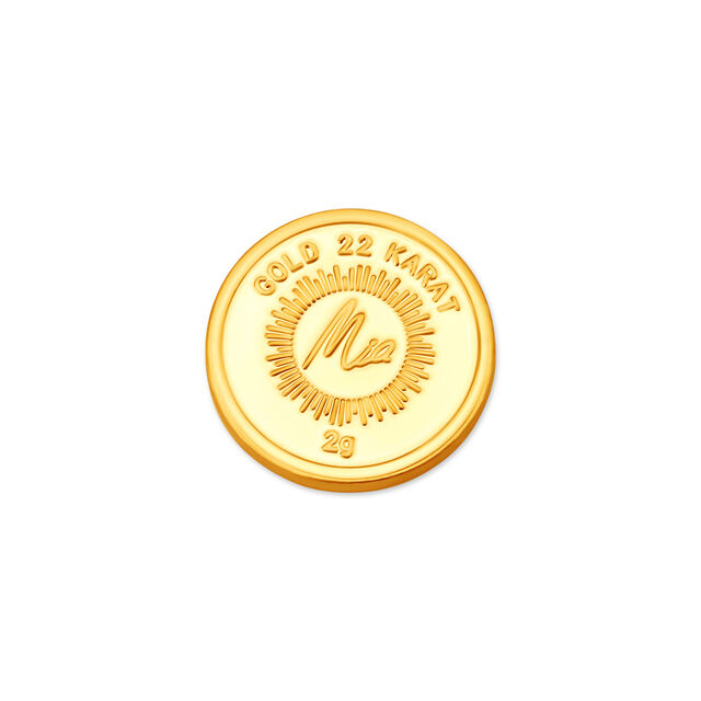 2 GM 22 Karat Stunning Lotus Gold  Coin,,hi-res image number null