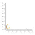 14 KT Yellow and White Gold Gleaming Stud Earrings,,hi-res view 4