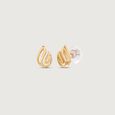 Flex Blaze Gold Stud Earrings,,hi-res view 4