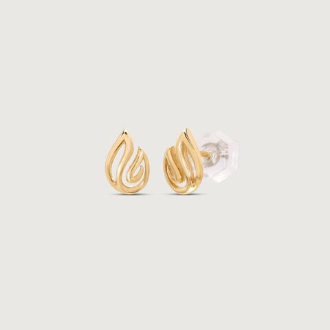 Flex Blaze Gold Stud Earrings
