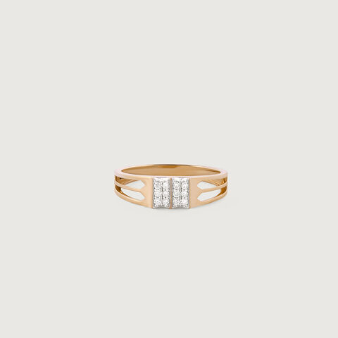 Minimalist Vibes Gold & Diamond Ring for Men