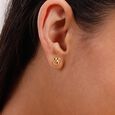 Graceful Swirl Gold Stud Earrings,,hi-res view 2