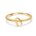 Letter A 14KT Yellow Gold Initial Ring,,hi-res view 3