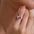 Vibrant Firework Amethyst and Garnet Ring,,hi-res view 2