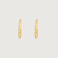 Sculpted Lattice Gold Hoop Earrings,,hi-res view 1