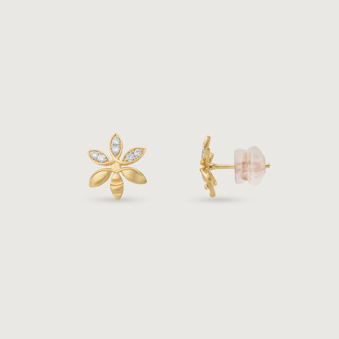 Light Buzz Diamond Stud Earrings