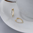 Edgy Luxe Gold & Diamond Hoop Earrings,,hi-res view 1
