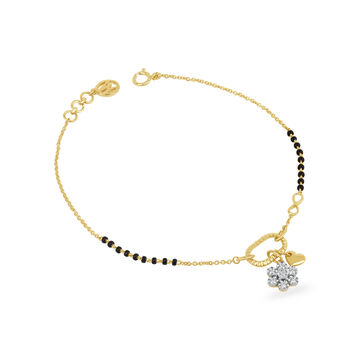 14KT Yellow Gold Charmed Union Mangalsutra Bracelet