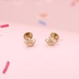 Cheerful Butterfly Gold Stud Earrings,,hi-res view 1