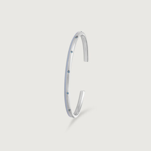 Aqua Beam Silver Bangle
