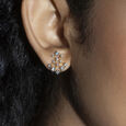 Sequin Shine Gold & Diamond Stud Earrings,,hi-res view 1