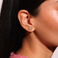 Doodle Flower Diamond Stud Earrings,,hi-res view 1