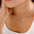 Mia Sutra DIY with Alphabet Charms- V,,hi-res view 2