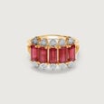 Scarlet Soire 14KT Diamond & Ruby Finger Ring,,hi-res view 3