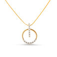 14KT Yellow Gold Diamond Pendant,,hi-res view 1