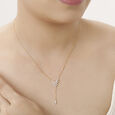 14kt Yellow Gold Trio Diamond Necklace,,hi-res view 3