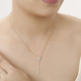 14KT Yellow Gold Trio Diamond Necklace,,hi-res view 3