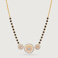Sparkling Swirls 18 KT Gold and Diamond Mangalsutra,,hi-res view 3