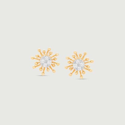Luminous Aura Diamond Stud Earrings