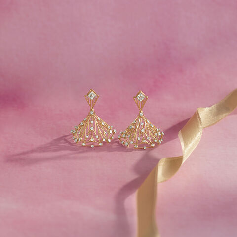 Lippan Radiance Gold & Diamond Jhumka