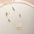 Luminous Curve Gold and Diamond Mangalsutra,,hi-res view 1