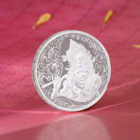 50 gm 999 Divine Krishna Silver Coin