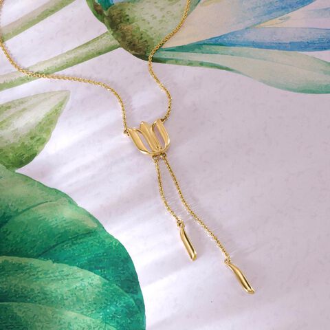 Lotus Aura Gold Necklace