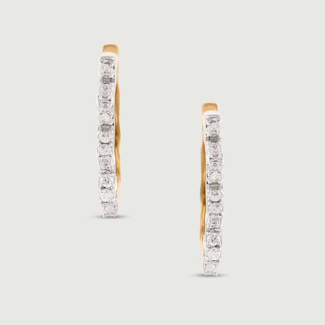 Starburst Luxe Gold & Diamond Hoop Earrings,,hi-res image number null