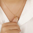 Letter Perfect 'B' Gold Pendant,,hi-res view 2