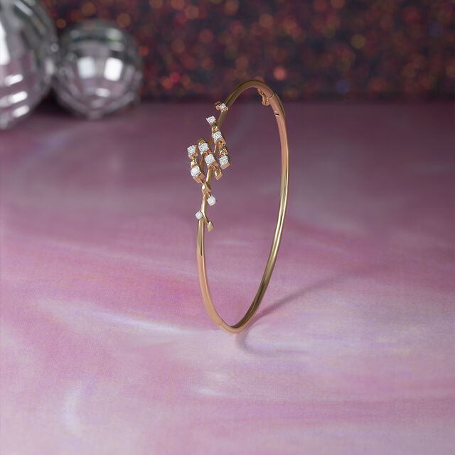 Electric Dance Gold & Diamond Bangle,,hi-res image number null