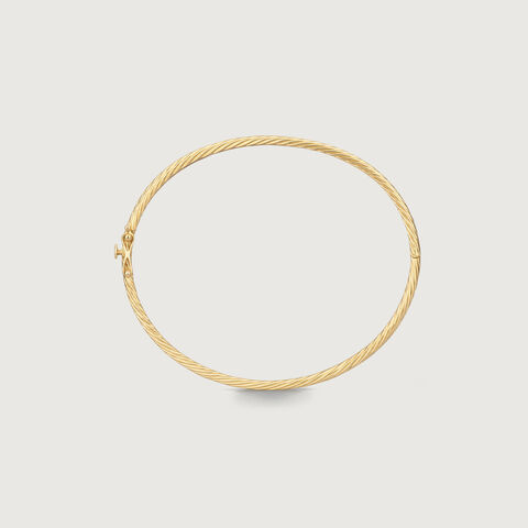 Sleek Textured Gold Bangle