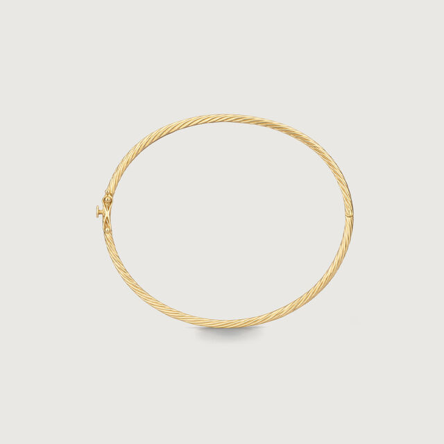 Sleek Textured Gold Bangle,,hi-res image number null