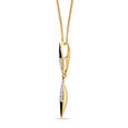 14 KT Yellow Gold Sleek Diamond Pendant,,hi-res view 4